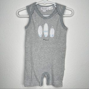 New Earth Nymph "Boards" Baby Boy Romper Onesie Sz 3-6 months